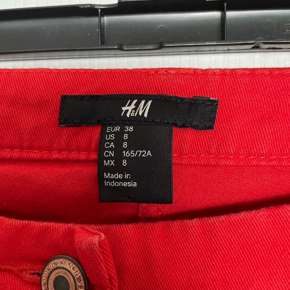 ✅H&M Cotton Vintage y2k Super Skinny Jeans moto rockstar vibrant biker skater 8 - Picture 5 of 10